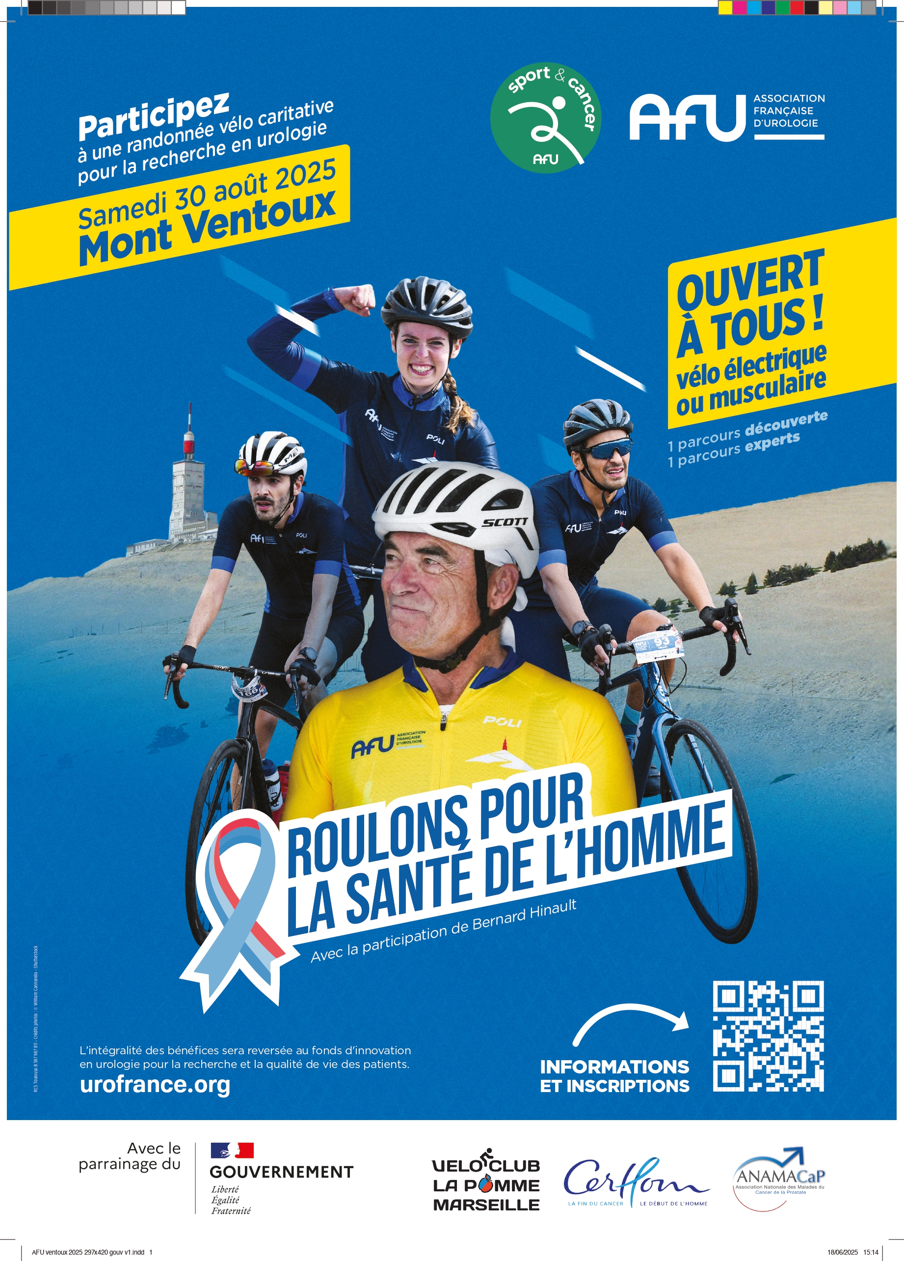 Participez à l’ascension du Mont Ventoux en compagnie des spécialistes de l’Association Française d’Urologie