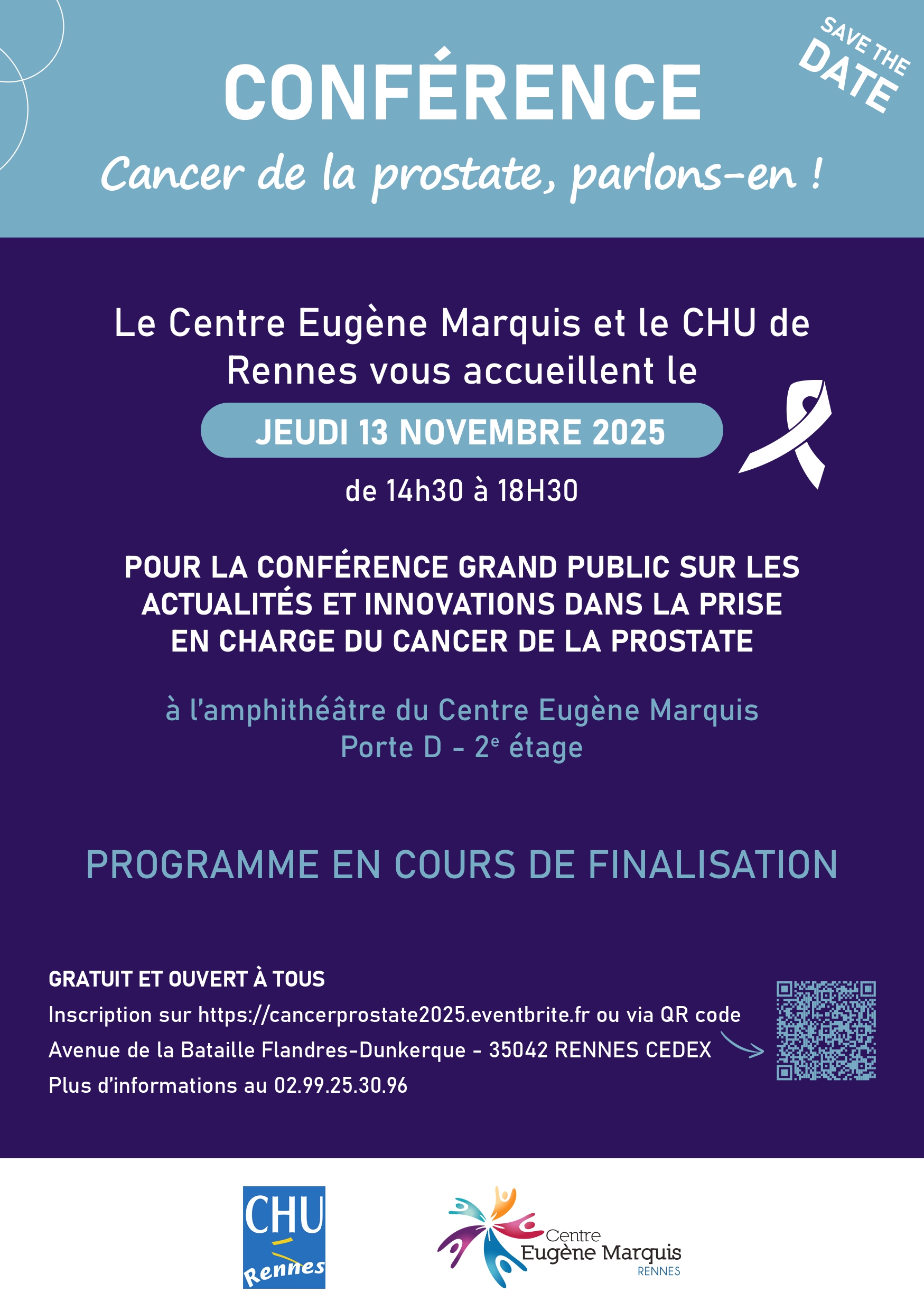 conférence sur le cancer de la prostate à Rennes